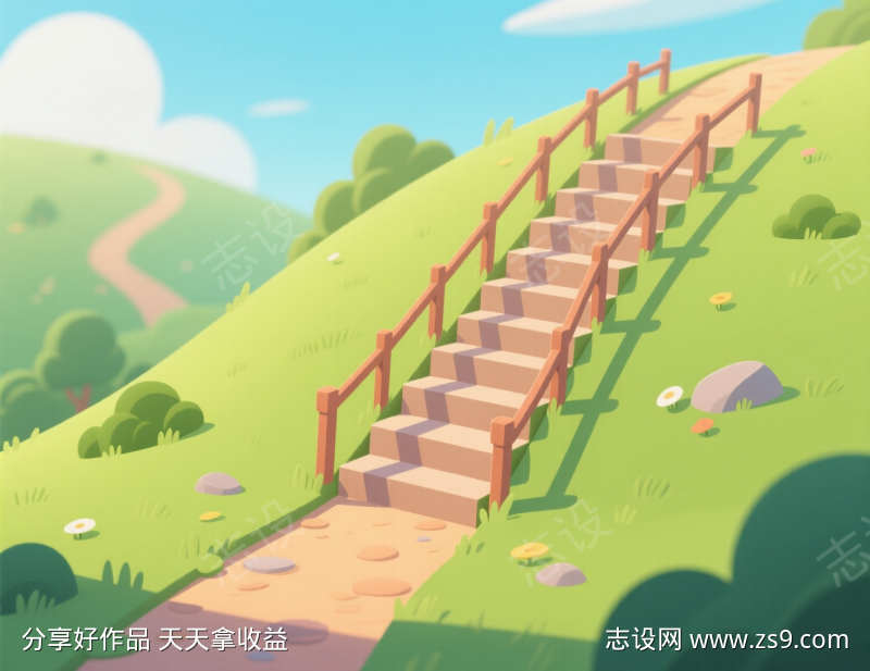 蜿蜒向上的小路
