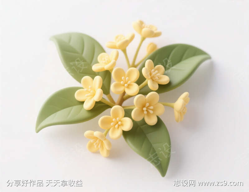 3D桂花立体设计