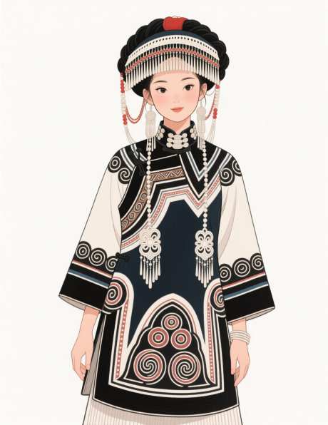 云南大理少数民族姑娘手绘插画_AI图片下载_采样_1136X1472像素-大理,少数民族,手绘插画-作品编号:2025083109392092-志.设͵网