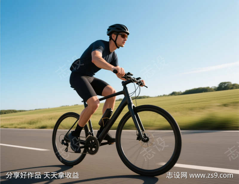 在公路骑车自行车