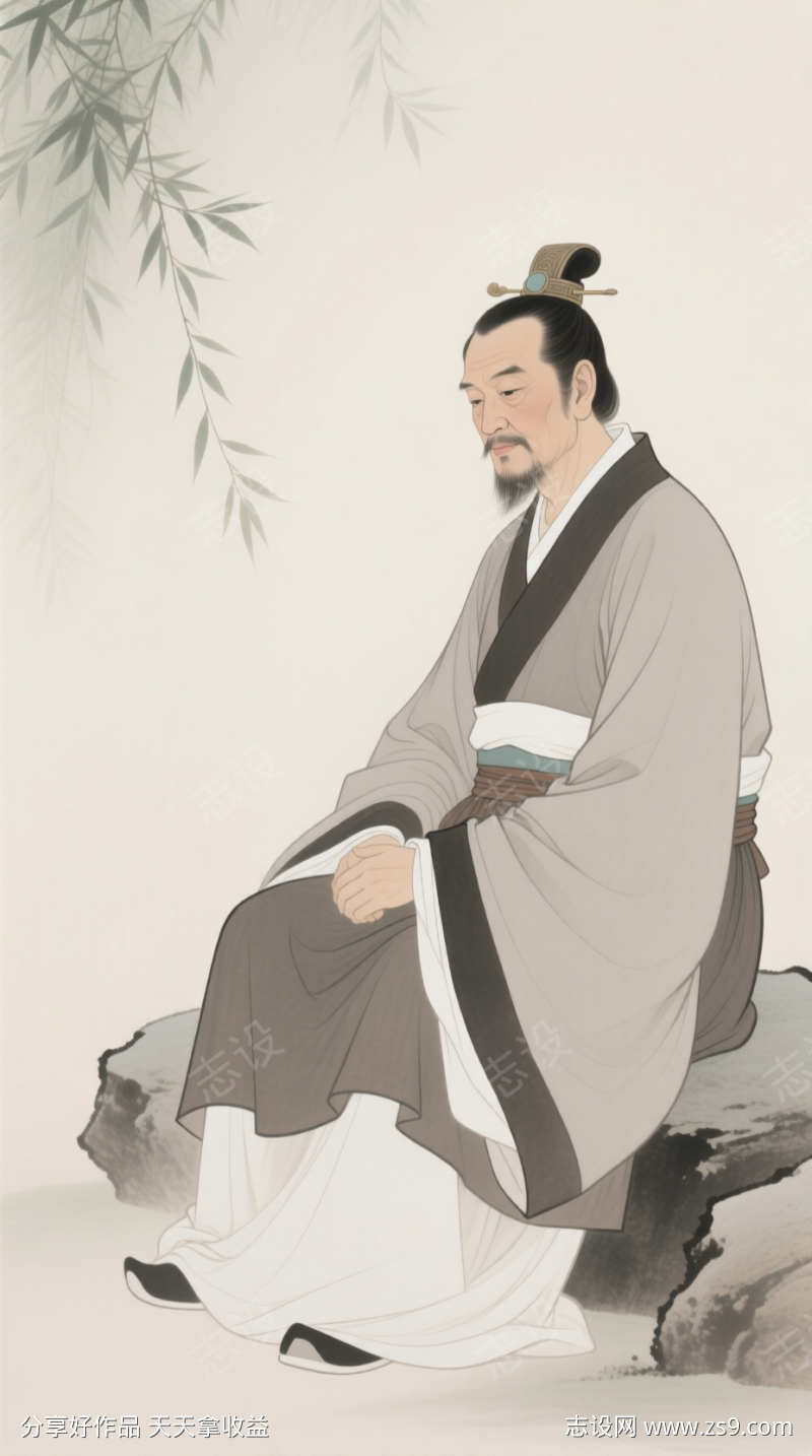中国风男子插画