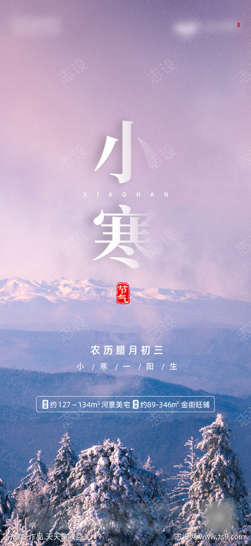 地产小寒节气海报