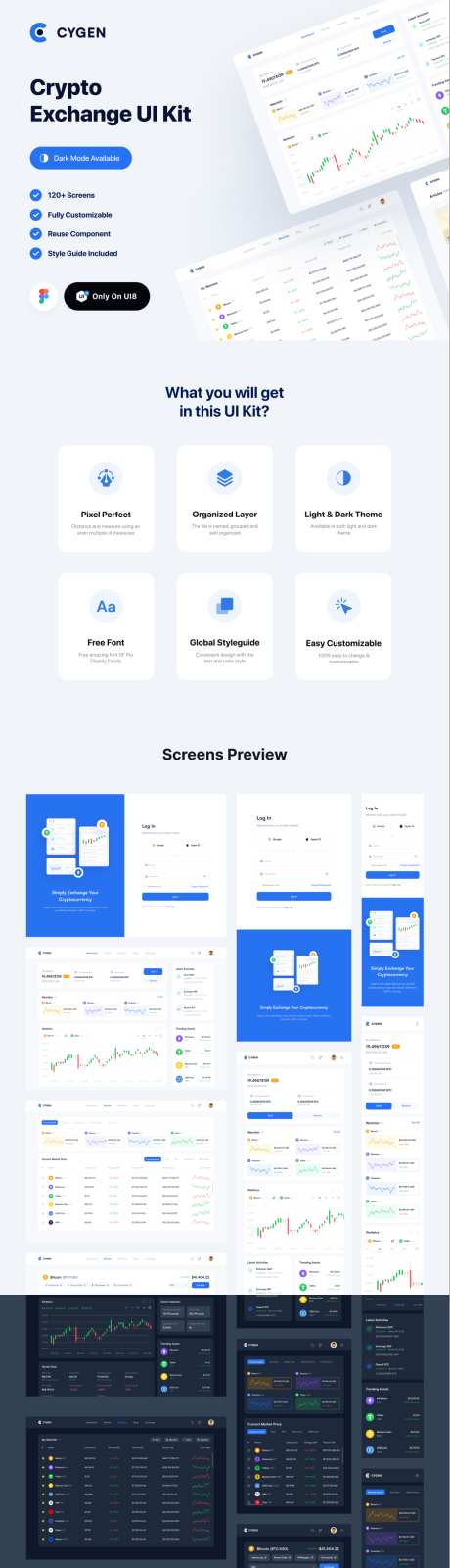 Cygen - 加密交换仪表板 UI 套_源文件下载_其他格式格式_1057X4834像素-设计分享,数据可视化,UI设计-作品编号:2022100916382210-志设-zs9.com