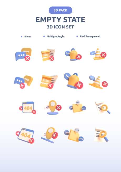 空状态 3D 图标集_源文件下载_其他格式格式_2112X3000像素-3dicon,UI设计,icon设计,icon-作品编号:2022100917011530-设计素材-www.shejisc.cn