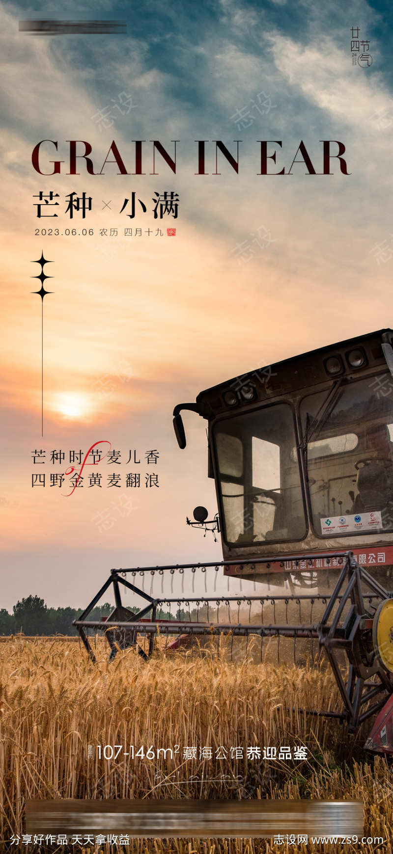 小满芒种房地产海报