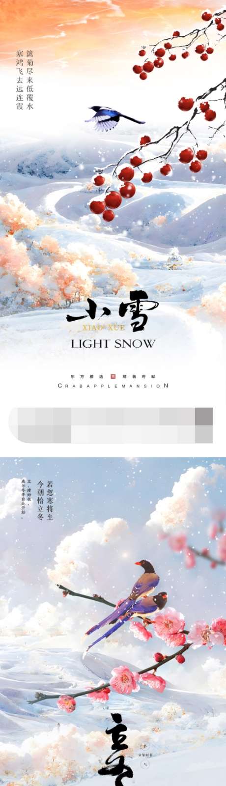 小雪立冬节气系列海报_源文件下载_510X2048像素-雪景,鸟,系列,立冬,小雪,二十四节气,海报-作品编号:2023052315027797-设计素材-www.shejisc.cn