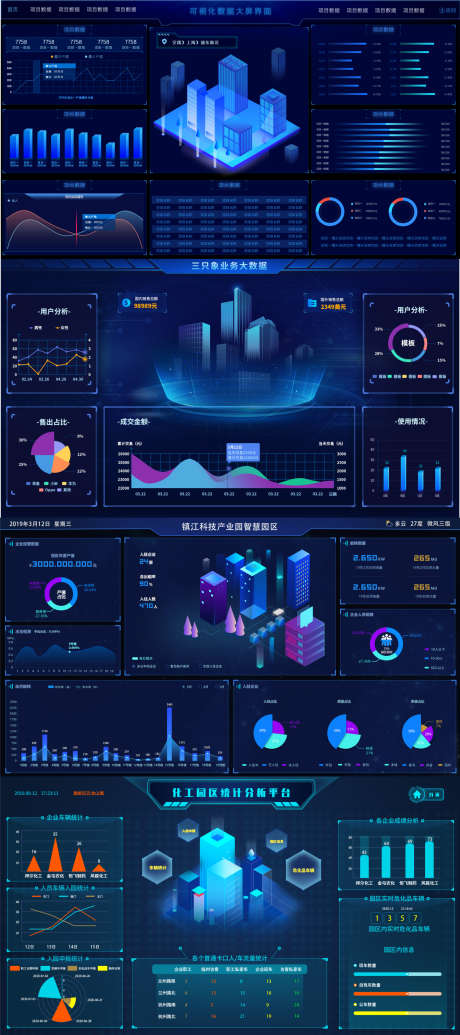 可视化数据大屏界面软件UI界面化工园_源文件下载_PSD格式_1920X4320像素-分析,统计,园区,化工,数据,可视化,界面设计,UI设计-作品编号:2023052410488851-设计素材-www.shejisc.cn