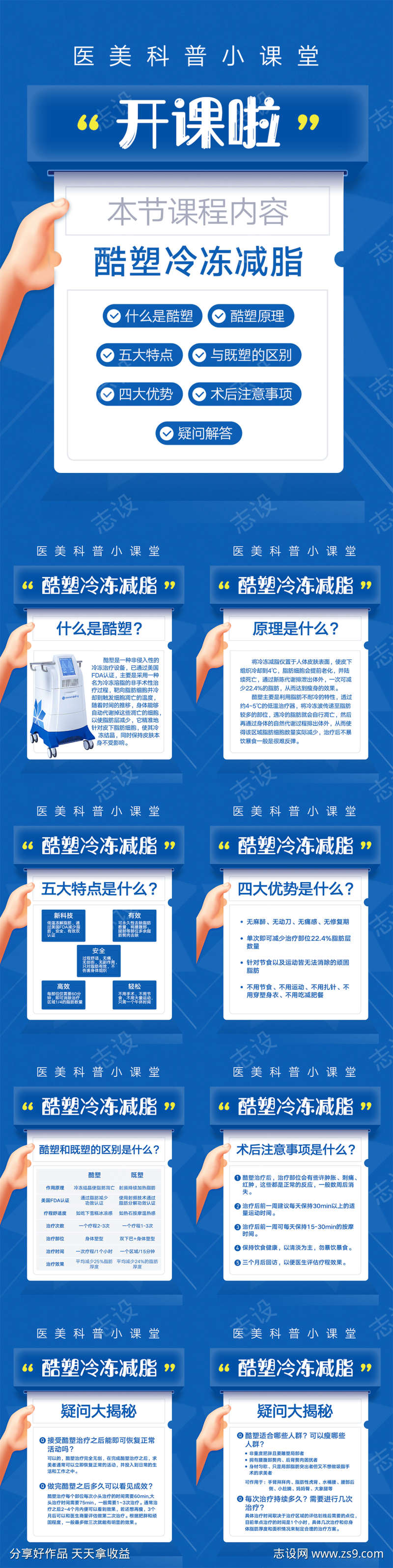酷塑科普小课堂系列海报