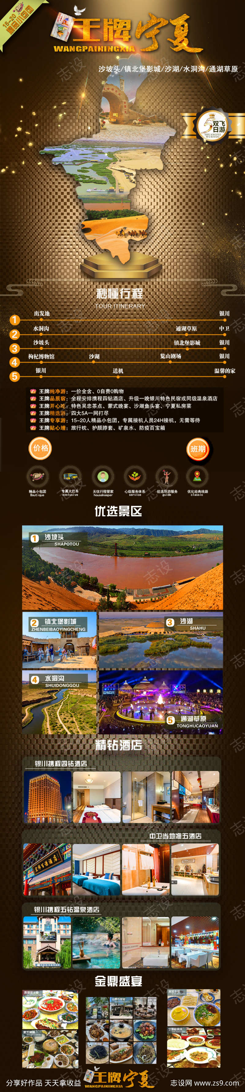 银川宁夏旅游广告长图