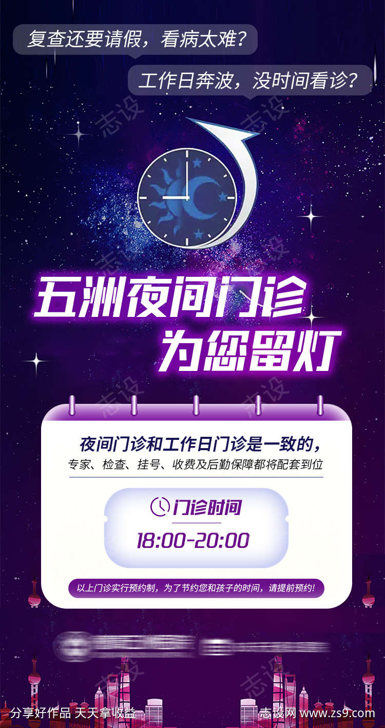 妇科夜门诊海报