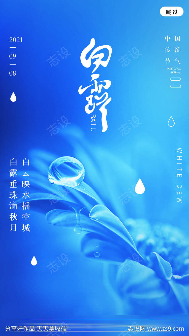 白露节气海报