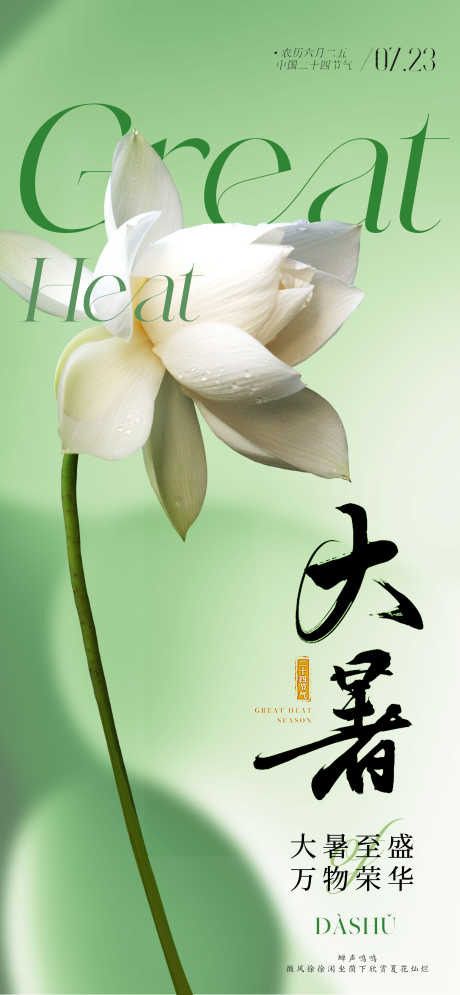 地产医美大暑节气海报_源文件下载_PSD格式_2362X5109像素-高端,简约,简洁-作品编号:2023081913125550-志设-zs9.com