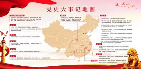 红色党建大事记地图_源文件下载_CDR格式_5000X2468像素-红色,地图,大事记,党建,政治,政史,政务-作品编号:2023082716023647-设计素材-www.shejisc.cn