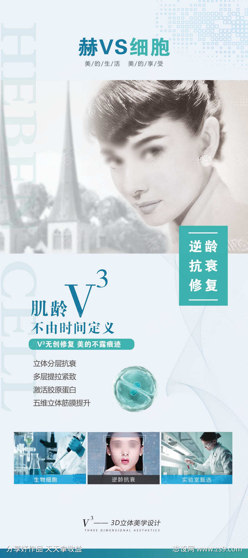 美容海报展架
