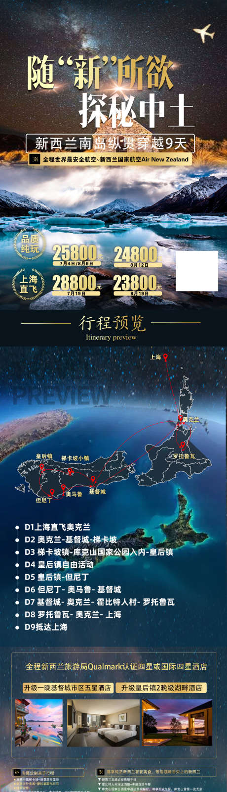 澳洲新西兰旅游海报长图_源文件下载_PSD格式_1520X5679像素-地图,景点,酒店,美食,海洋,雪山,境外,北岛,新西兰,旅游,海报-作品编号:2023102110027582-设计素材-www.shejisc.cn