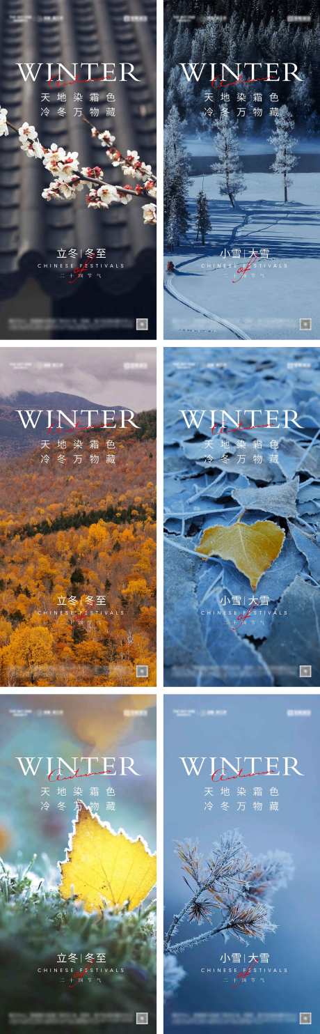 立冬小雪大雪冬至节气海报_源文件下载_AI格式_1080X2340像素-冬天,树叶,寒露-作品编号:2023102423594036-志‘设ˌ网