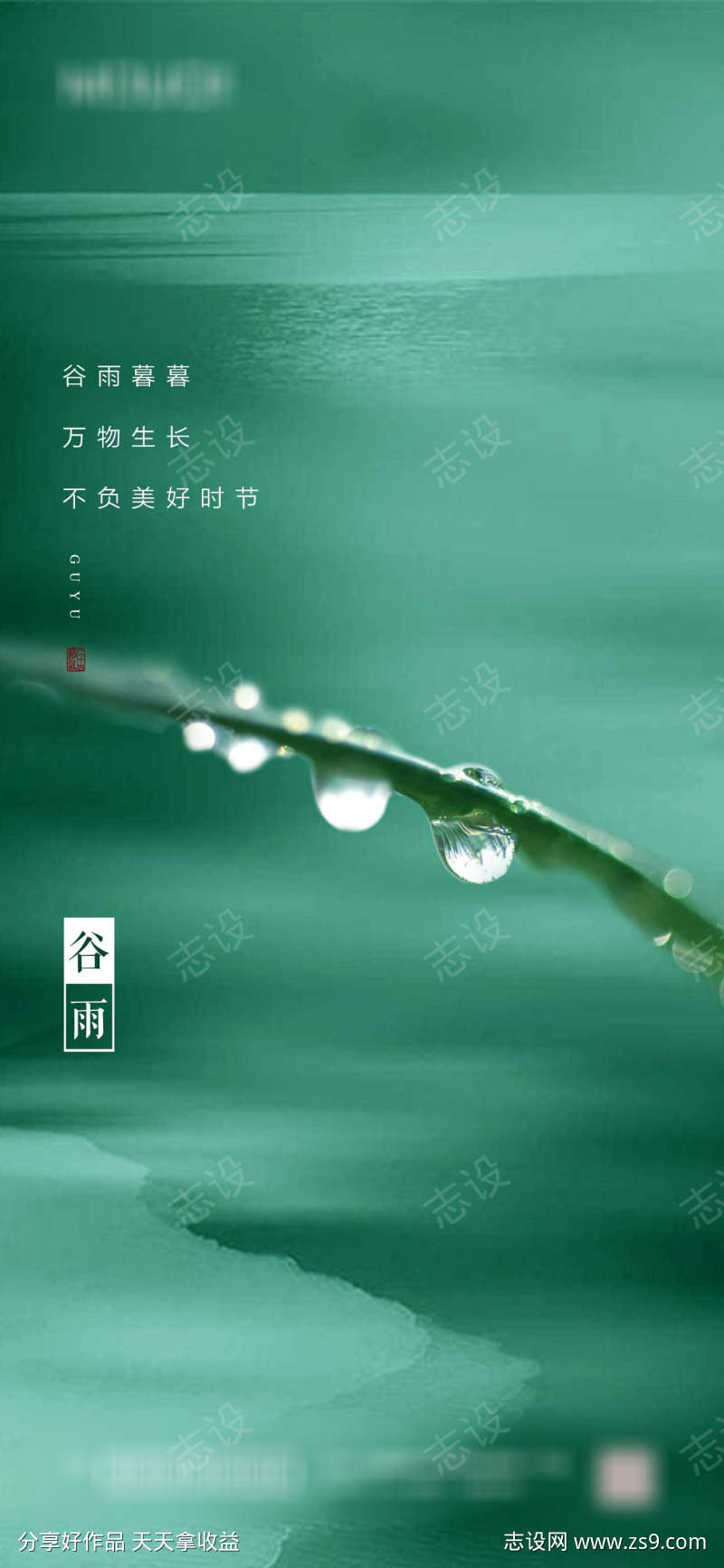 谷雨节气海报