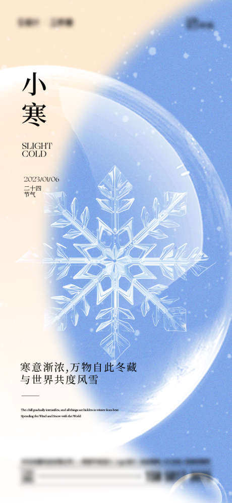 小寒二十四节气海报_源文件下载_750X1624像素-大气,简约,雪花,节气,小寒-作品编号:2023122009408807-志设-zs9.com