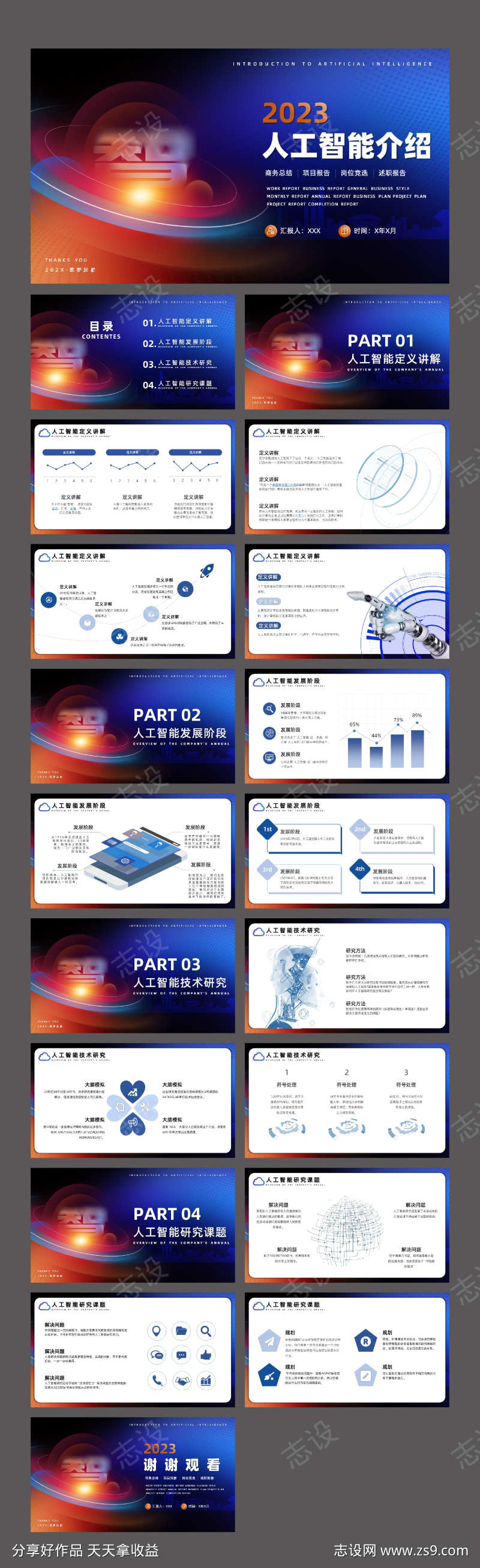 深色新兴产业人工智能PPT