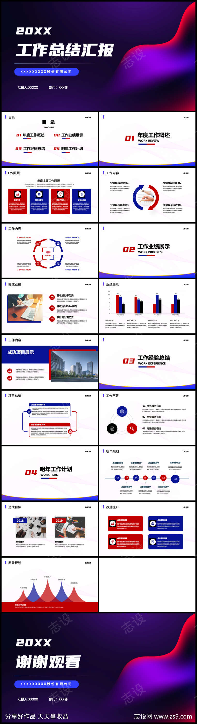 简约大气工作总结汇报ppt模版