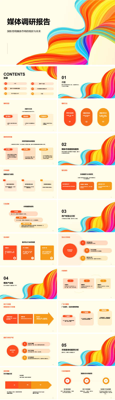 媒体调研报告PPT_源文件下载_其他格式格式_1618X7491像素-报告,青春,活力,调研,媒体,PPT-作品编号:2024020310174146-志设-zs9.com