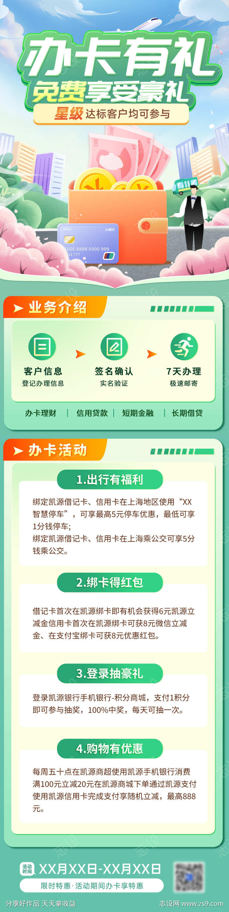 清明节信用卡办理银行长图