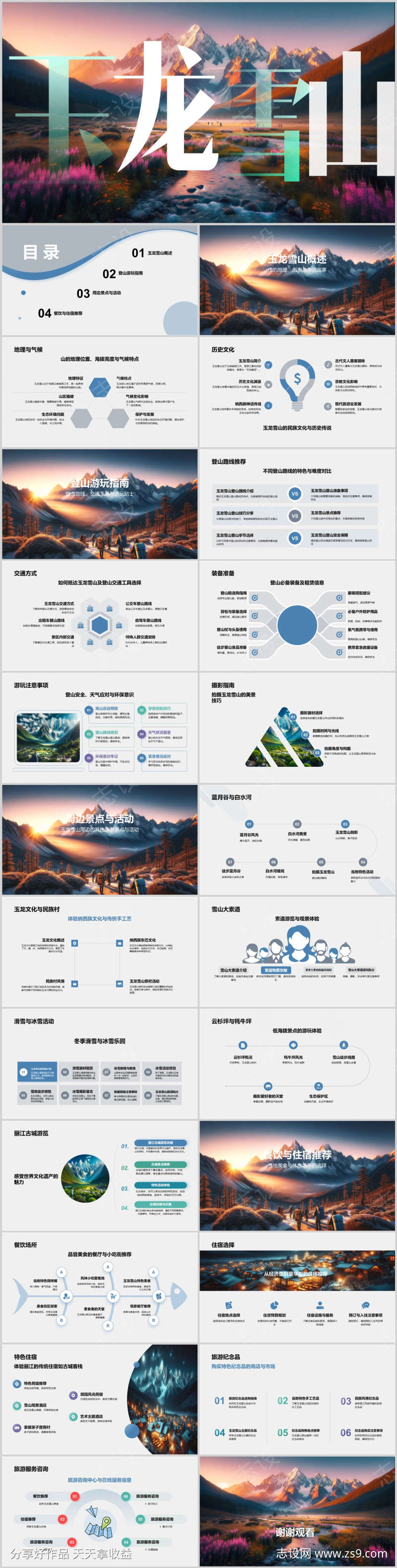玉龙雪山自由行旅游攻略PPT