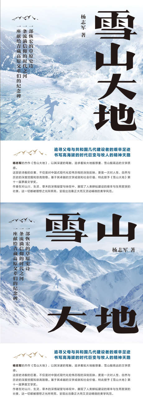 雪山大地海报_源文件下载_CDR格式_994X2806像素-雪景,推荐书,海报,雪山,书本,封面-作品编号:2024041520424858-志设-zs9.com