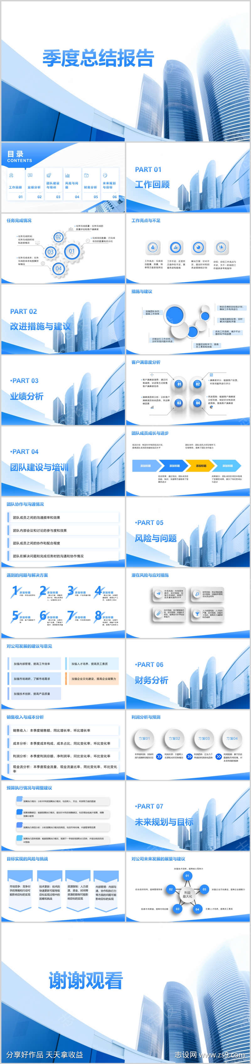 季度总结报告PPT
