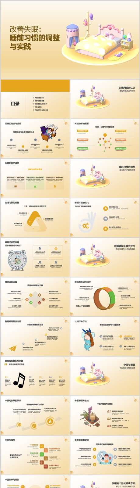 改善失眠：睡前习惯的调整与实践PPT_源文件下载_其他格式格式_1212X5130像素-实践,调整,习惯,睡前,失眠,改善,PPT-作品编号:2024041821021365-设计素材-www.shejisc.cn