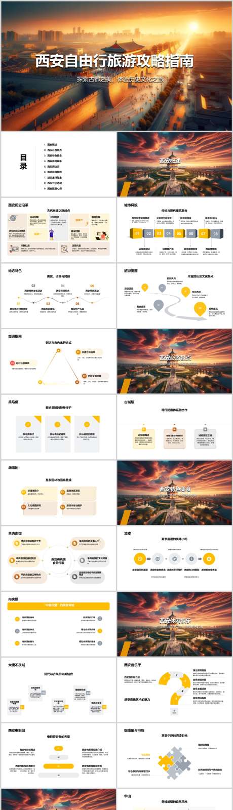 西安自由行旅游攻略指南PPT_源文件下载_其他格式格式_1212X7862像素-指南,攻略,旅游,自由行,西安,PPT-作品编号:2024041822322790-设计素材-www.shejisc.cn