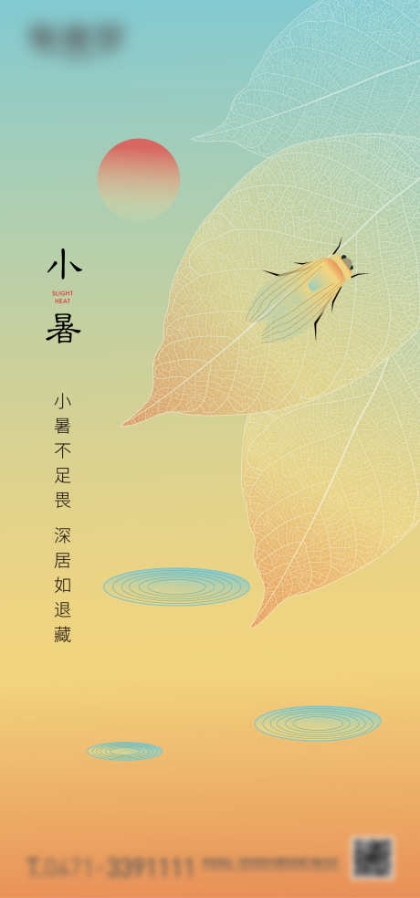 小暑节气海报_源文件下载_AI格式_1750X3738像素-海报,地产,节气,池塘,知了,小暑-作品编号:2024041911032511-设计素材-www.shejisc.cn