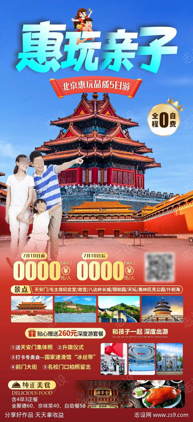 惠玩亲子旅游海报