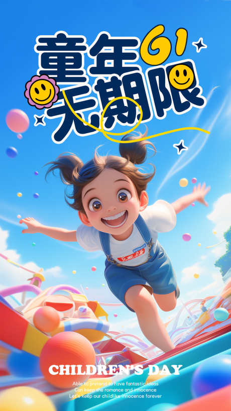61儿童节海报_源文件下载_PSD格式_1856X3300像素-女孩,童年,六一-作品编号:2024052312563754-志设-zs9.com