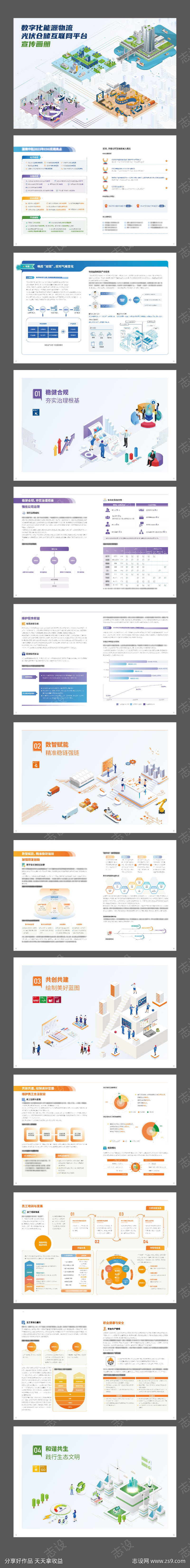 数字化能源物流光伏仓储互联网平台宣传画册