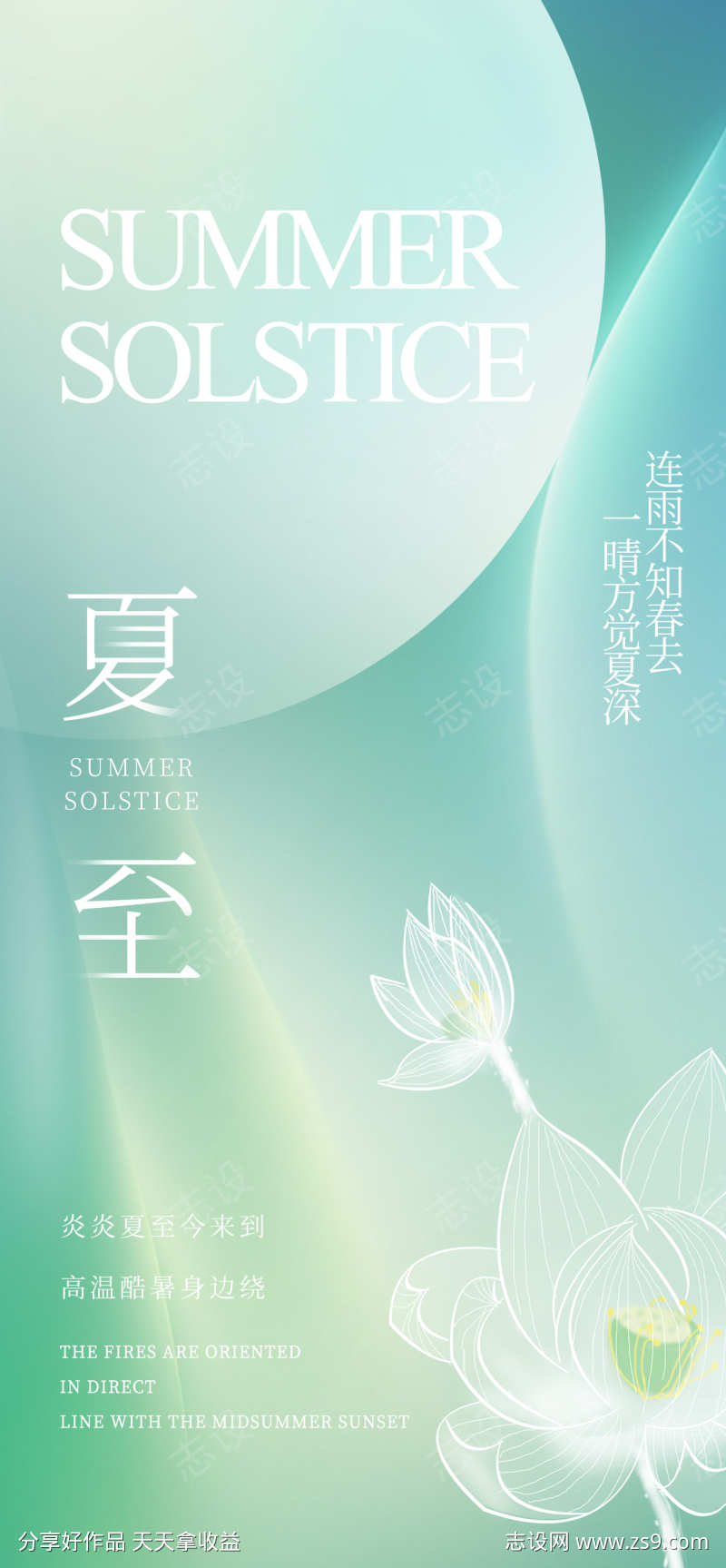 夏至节气海报