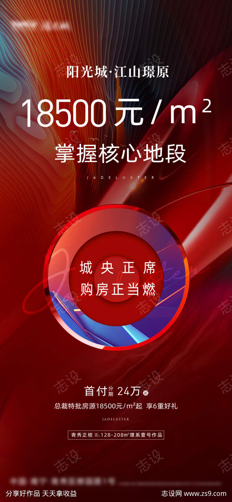 地产红色红盘特惠喜报热销特价海报