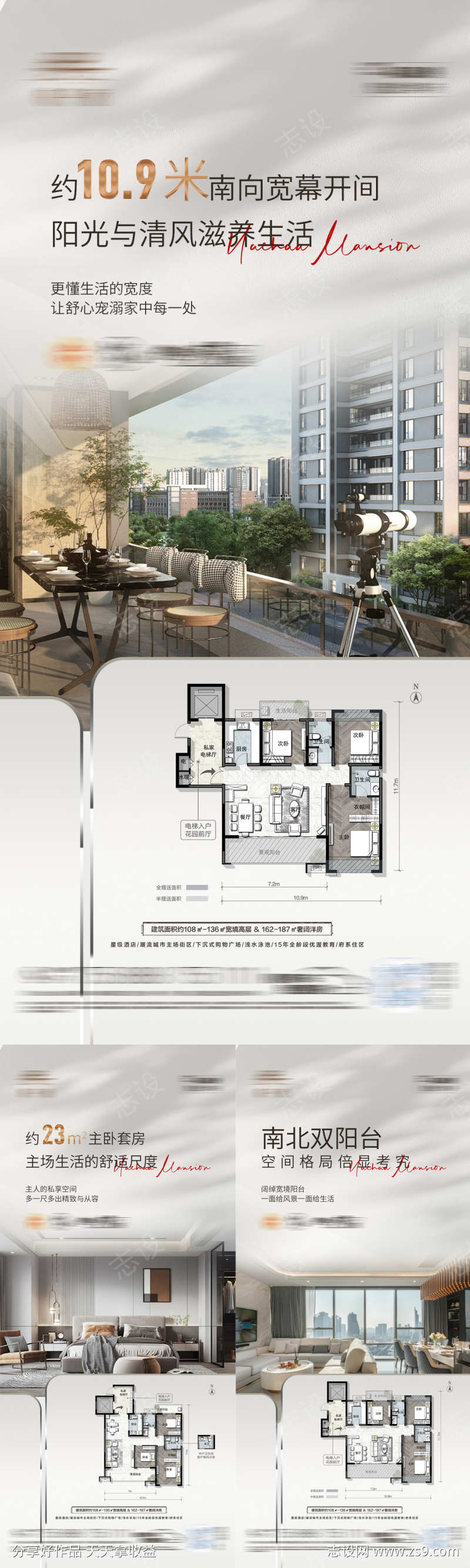 地产户型价值点微信海报