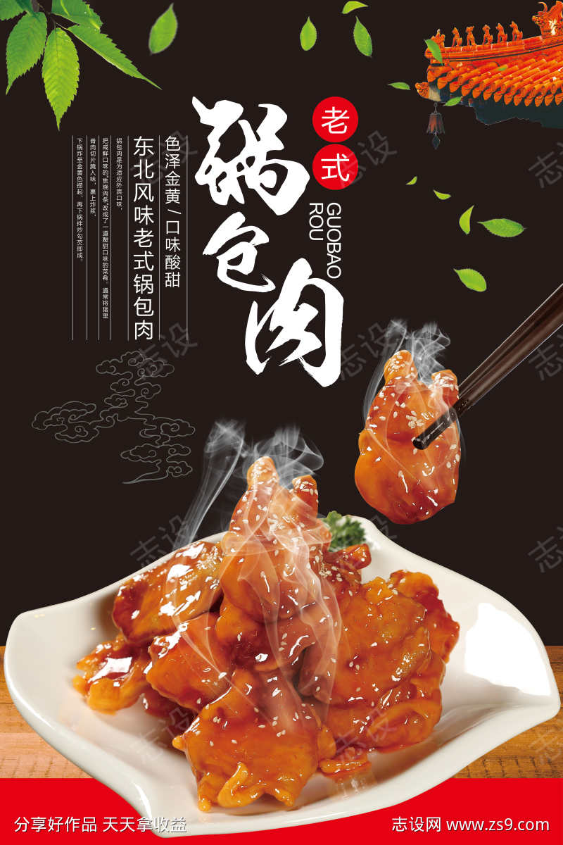 餐饮美食东北特色菜宣传海报挂画