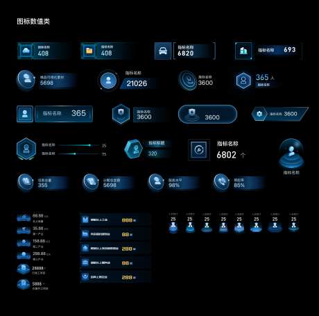 大屏可视化图标sketch源文件_源文件下载_其他格式格式_1920X1900像素-大屏,可视化,科技,图标,单数值-作品编号:2024072316105628-志设-zs9.com