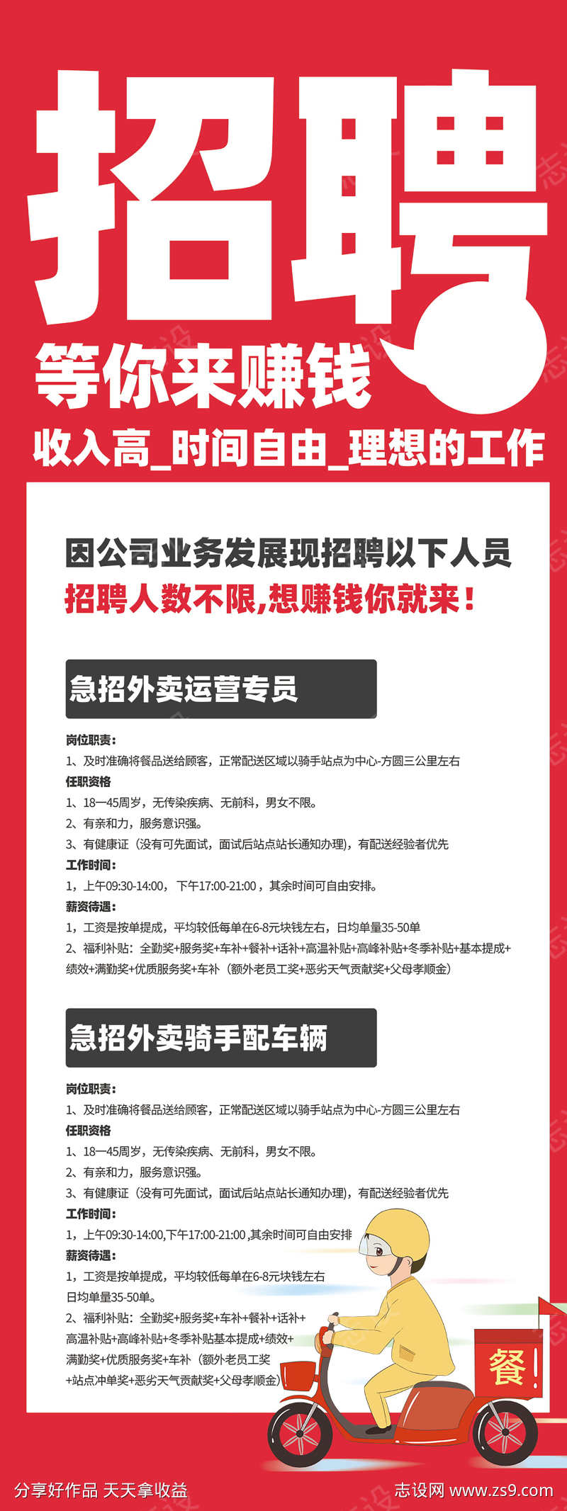 招聘虚位以待招募合伙人海报