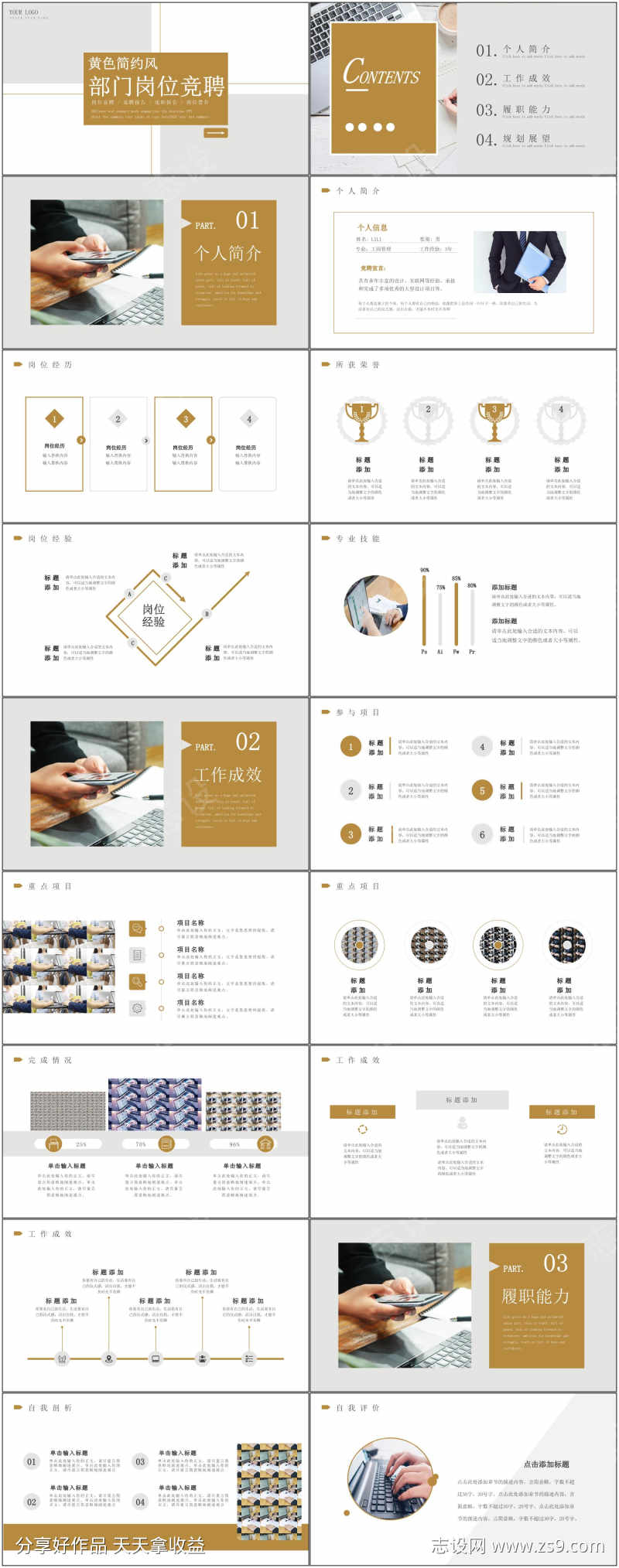 岗位竞聘通用ppt