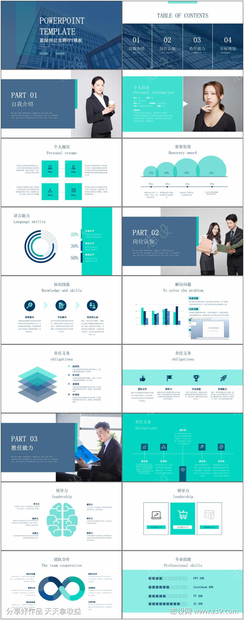 岗位竞聘通用ppt