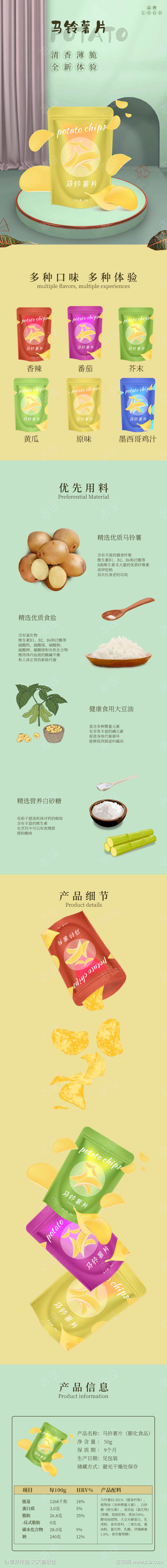 美味薯片详情页