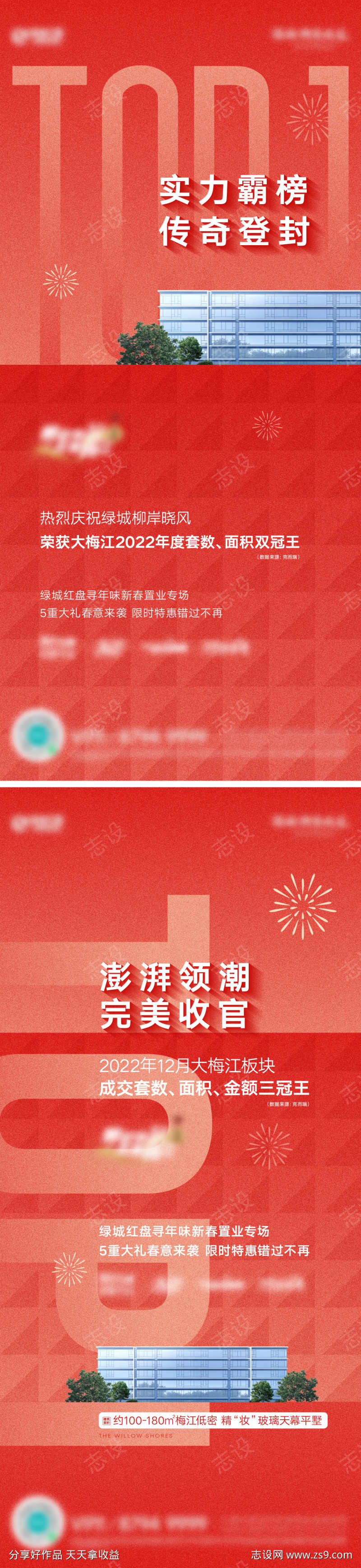 房地产热销业绩海报