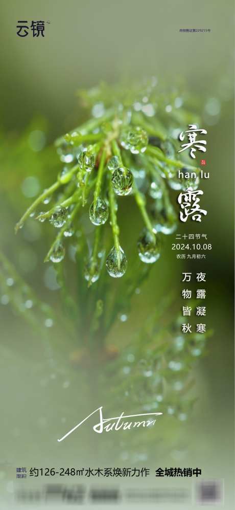 房地产寒露节气推图_源文件下载_PSD格式_1240X2687像素-海报,节气,寒露,房地产,冬季,秋天,水滴-作品编号:2024092913121158-志设-zs9.com