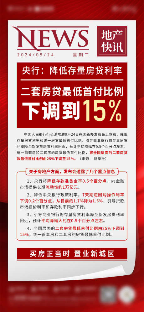 房地产利好政策宣传海报_源文件下载_PSD格式_1181X2557像素-利好,政策,地产,购房,买房,置业,新闻,报纸-作品编号:2024101109544734-志设-zs9.com