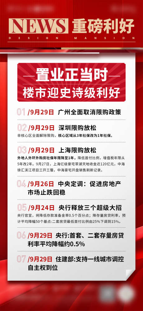 房地产利好政策宣传海报_源文件下载_PSD格式_1181X2557像素-利好,政策,地产,购房,买房,置业,新闻,报纸-作品编号:2024101109542747-志设-zs9.com