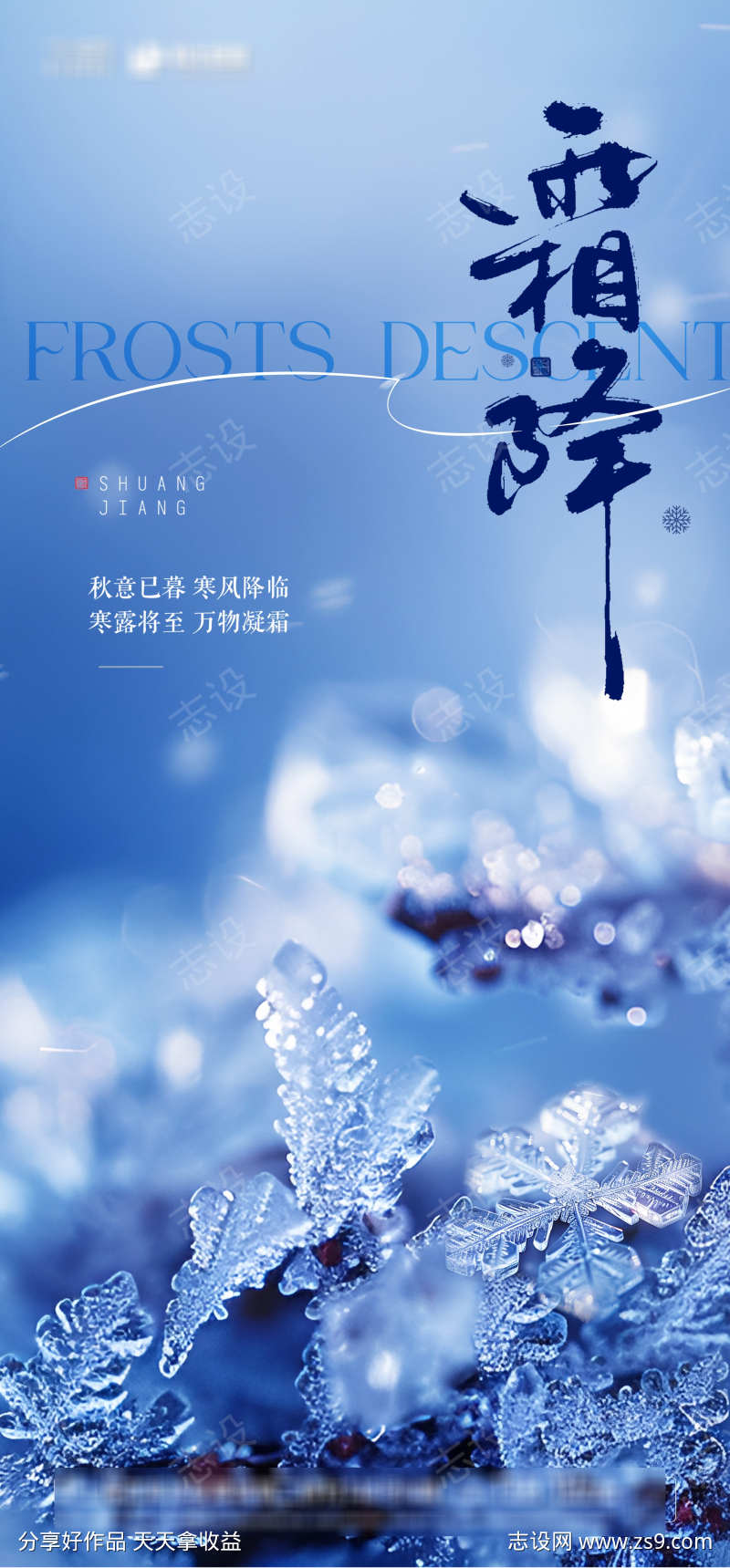 霜降节气移动端海报