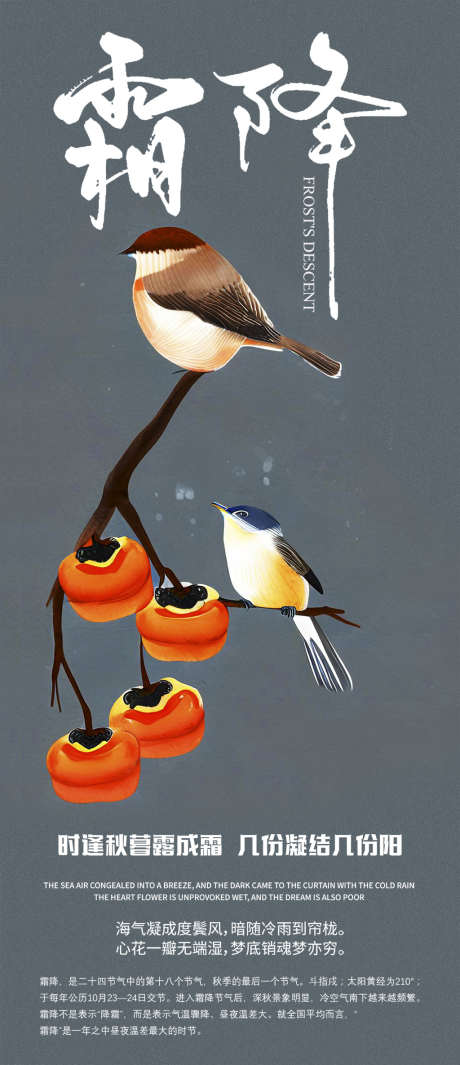 霜降大气节气节日简约唯美插画海报_源文件下载_PSD格式_1024X2370像素-二十四节气,海报,唯美,节日,传统,简约,插画,节气,大气,霜降-作品编号:2024101715545525-志设-zs9.com